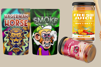 make modern supplement labels and mylar bags packaging  designs in 24 hours