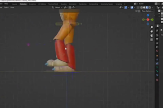 model and rigged a 3d character for animation or game