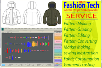 make sewing pattern for apparel manufacture