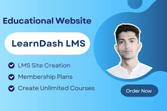 design elearning wordpress website using learndash lms