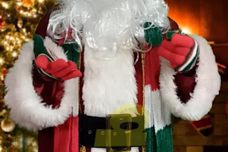 make a video message with a personalized greeting like santa claus