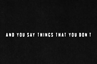 create an animated lyric video