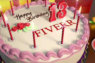 create a captivating birthday video with name, age, postcard