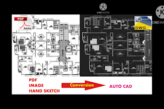 convert pdf image and sketch drawing to autocad
