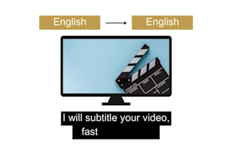 subtitle your english video, fast