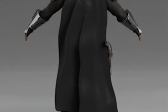 create a 3d character model, 3d armor for games or film