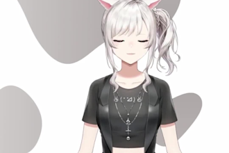 live2d vtuber model,recreate, vbridger,pngtuber,kitsune,toggle,vtuber anime,cmo3