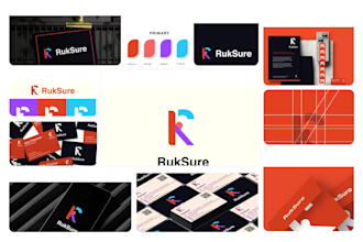 design a modern brand identity and brand style guide with a minimalist logo