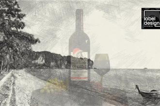 professional bottle label design for wine and liquor