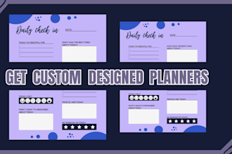 design minimalist custom planner, journal layout