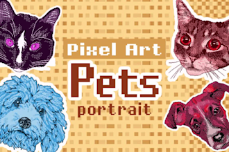 make pixel art portrait of your pet