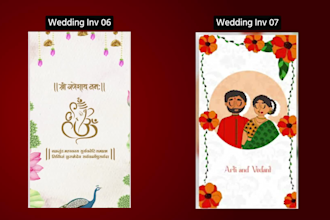 create indian wedding invitation videos