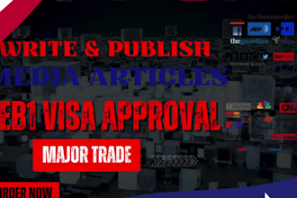 write and publish media articles for eb1 visa approval uscis