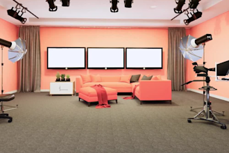 design a 3d spacesaving and stylish home office interior,workspace interior