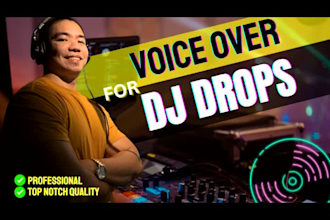 record voice overs for dj intros, dj drops, dj tags