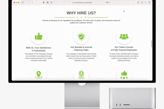 create cleaning website, cleaning service website, booking house service website