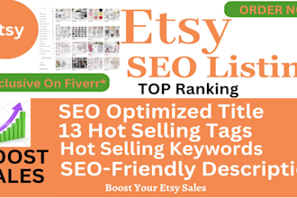 do etsy SEO listings, etsy product descriptions, etsy product listings