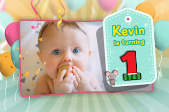 create a cocomelon animated birthday invitation video