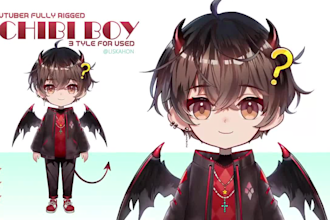 live2d vtuber model,anime, rig,vrchat,prprlive,vbridger, chibi,manga,mecha,obs