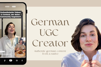 be your ugc model for german video ads on tiktok, facebook, instagram