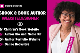 book author website redesign ebook landing page design children book website