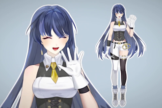 drawand rig custom live2d vtuber model, live 2d vtuber rigging, png vtuber model