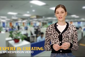 make a promotional ai spokesperson video