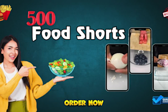 provide top trending 500 food and health youtube and twitter shorts