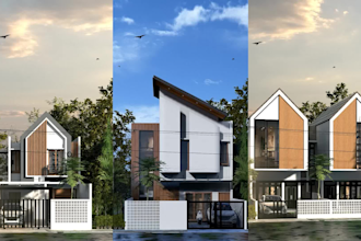 do design 3d exterior and render for your property