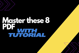 make you a pro editor with just 8 pdfs