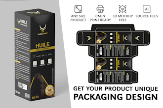 design unique product packaging box ready for print