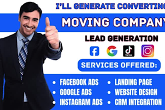 generate moving company, logistics, parcel delivery hauling auto transport leads
