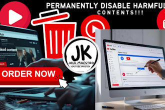 delete youtube channel leaked content remove video bad link for online presence