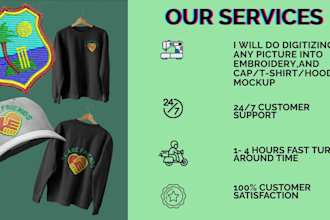 do realistic embroidery cap t shirt hoodie mockup