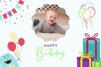 design happy birthday invitation, greeting card and wedding cards