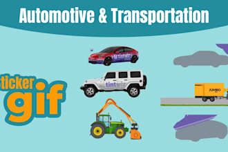 create automotive animated GIF for instagram stories