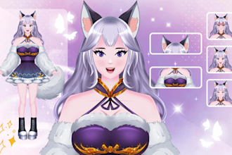 design live2d model for vtuber and streamer