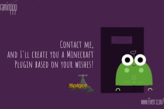 code a minecraft plugin for your spigot or bukkit server