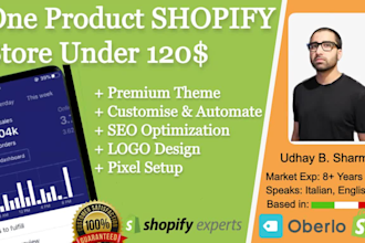 build shopify dropshipping store with logo, 6 figure shopify website in 2 days
