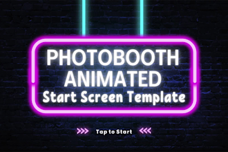 make a custom tap to start screen for your photobooth