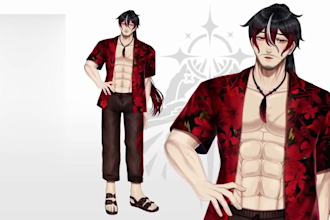 design and rig vtuber in live2d for your stream vtuber model 2d vtuber model