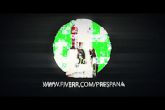make tech tv digital glitch retro logo reveal intro animation