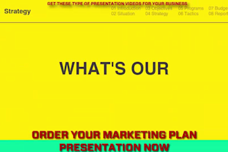 make animated marketing plan analysis video presentation