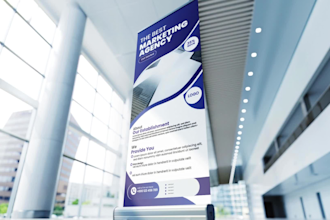 modern roll up pull up retractable banner design