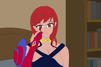 do 2d animation 2d cartoon animation 2d explainer video 2d music video, memecoin