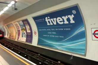 make your image as an advertisement in the tube, london