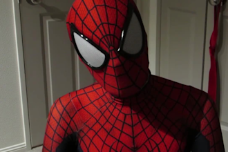 make spiderman happy birthday video with custom message
