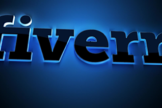 create 2 cool 3d glowing logo intros