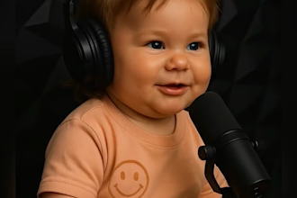 create ai baby podcast ai new baby video funny baby podcast ai video reels