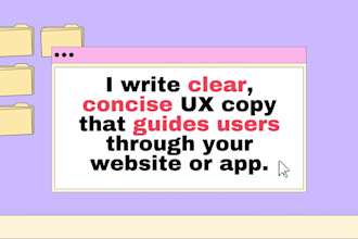 write UX and microcopy for your app and website